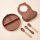 Dodo Baby Feeding Plate Set Brown