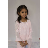 Little Awadh Shaded Chikankari Lehenga Set With Pearls