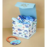 LSB 16 pcs Blue Whale Newborn Hamper/Gift Box for Baby, 0-6 months