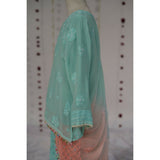 Little Awadh Shaded Pure Chikankari Lehenga Set With Pearls