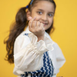Mamarill Girls The Ocean Waves Dress Features A Pristine White Dress