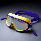 Navy & Yellow Anti-Fog UV Protection Leakproof Swim Goggles for Kids, 7–15 Years