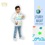 Boys Customised Starry Night Sweater - White