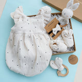 Pure Cloth Baby Girl Gift Hamper | Polka-Off White