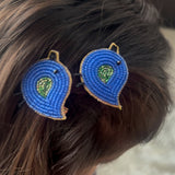 Little Pink Llama Bird-Hair Clip-Blue