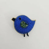 Little Pink Llama Bird-Hair Clip-Blue