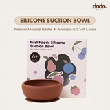 Dodo Baby Silicone Suction Feeding Bowl Brown