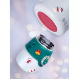 Little Surprise Box,DIY Tree, White Satinless Steel Christmas Water Bottle for kids, 850ml