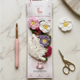 Little Pink Llama Crochet Hair Accessory-Big Flower
