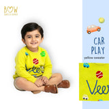Boys Customised Car Play Sweater - Yellow
