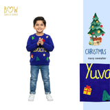 Boys Customised Christmas Sweater - Navy