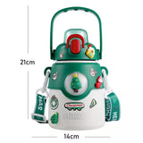 Little Surprise Box,DIY Tree, White Satinless Steel Christmas Water Bottle for kids, 850ml