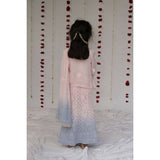 Little Awadh Shaded Chikankari Lehenga Set With Pearls