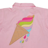 Polkas & Stripes Ice Cream Pink Night Suit