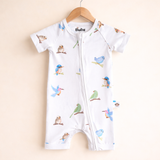 Bubz Bamboo Baby Romper - Soft Breathable Two-Way Zip - Tiny Tweets