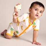 Bubz Bamboo Baby Romper - Soft Breathable Two-Way Zip - Tropical Fruits