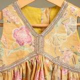 Casa Ninos Yellow Floral Sharara Set