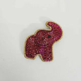 Little Pink Llama Elephant-Hair Clip-Red