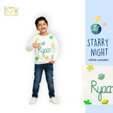 Boys Customised Starry Night Sweater - White