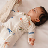 Bubz Bamboo Baby Zipsuit - Two-way zip sleepsuit - Under the Sea