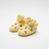Bunny Booties | Yellow Embroidered