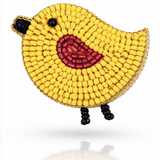 Little Pink Llama Bird-Yellow-Brooch