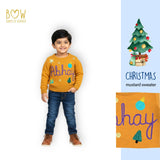 Boys Customised Christmas Sweater - Mustard