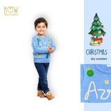 Boys Customised Christmas Sweater - Sky