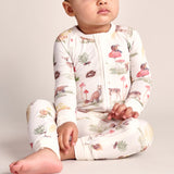 Bubz Bamboo Baby Zipsuit - Two-way zip sleepsuit - Woods