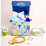 LSB 16pcs Blue King Lion Newborn Hamper/Gift Box for Baby Boy, 0-6 months
