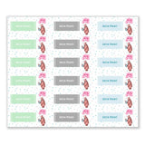 Teddy Party Pink Waterproof Sticker