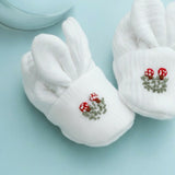 White Bunny Bootie Embroidered