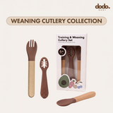 Dodo Baby Silicone Cutlery Set Brown