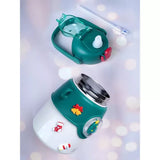 Little Surprise Box,DIY Tree, White Satinless Steel Christmas Water Bottle for kids, 850ml