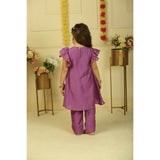 Pankhuri By Priyanka Purple Palazzo Set