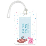 Teddy Party Pink Luggage Tag