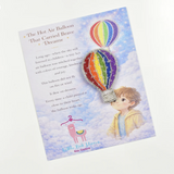 Little Pink Llama Hot Air Balloon-Brooch