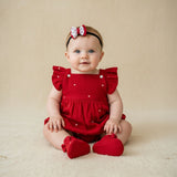 Pure Cloth Christmas Edition Red Heart Newborn Gift Hamper | Baby Girl