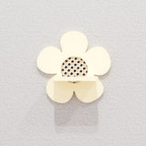 Flower shelf with wicker Yellow