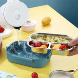 Little Surprise Box,Blue Submarine Theme Compartment Steel Tiffin Lunch Box for Boys and Girls