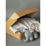 Favori Baby Blanket With Elephant Toy, 100% Cotton Knitted