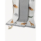 Favori Baby Blanket Jungle Safari Design With 3D Elements, 100% Cotton Knitted