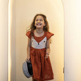 Mamarill Girls A Rust-Orange Frock