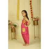 Pankhuri By Priyanka Pink Halter Kurta Set