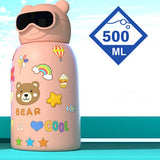 Little Surprise Box,DIY sticker Pink Specsy Ted Kids Water Botter, 500 ml