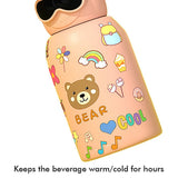 Little Surprise Box,DIY sticker Pink Specsy Ted Kids Water Botter, 500 ml