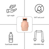Little Surprise Box,DIY sticker Pink Specsy Ted Kids Water Botter, 500 ml