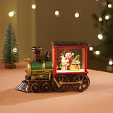 Little Surprise Box Mini Santa Mini Train with LED Light and Music Christmas Table Decor & Gift option