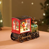 Little Surprise Box Mini Santa Mini Train with LED Light and Music Christmas Table Decor & Gift option