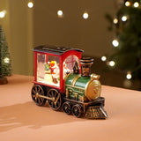Little Surprise Box Mini Santa Mini Train with LED Light and Music Christmas Table Decor & Gift option